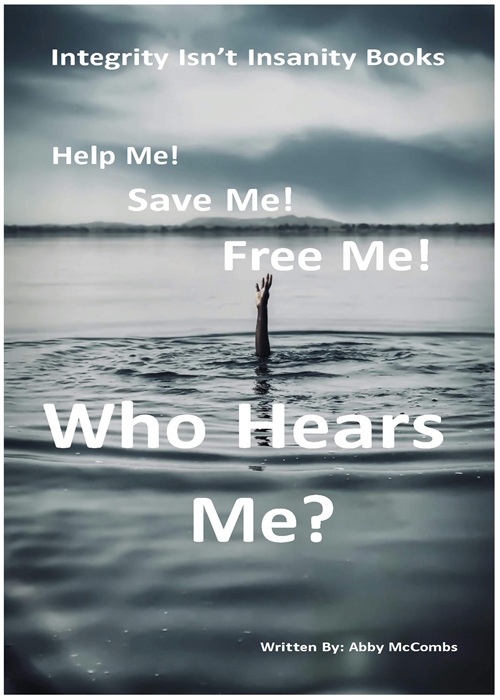 Who Hears Me Book Cover, featuring a lone, outstretched arm reaching out from the ocean towards a stormy sky