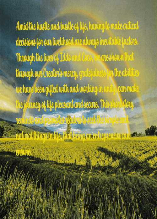 Work With What You Got Book Cover, featuring a glowing rainbow over a rolling, green meadow